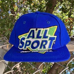 Vintage 90s ALL SPORT Body Quencher Snapback Hat